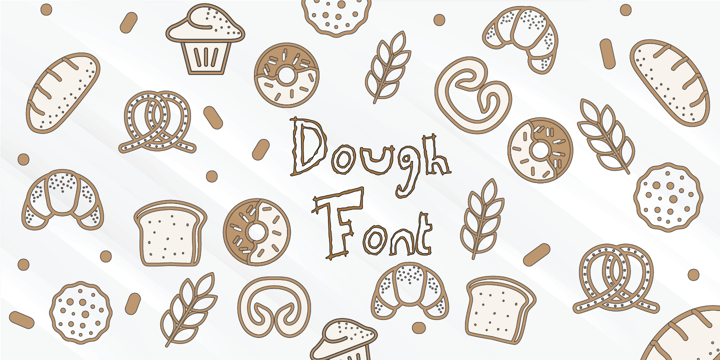 Beispiel einer Dough Regular-Schriftart